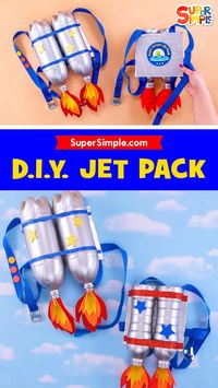 Let’s zoom across the pretend sky in our DIY jet packs! This project is fun for space adventurers of any age to make with their family and friends.