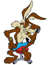 Wile Coyote.....One of my favorite cartoon characters love him =)