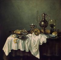 Willem Claeszoon Heda - Petite nature morte d'apparat au crabe - 1648