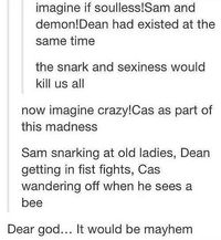 Mayhem that would bring a LOT of viewers Gods I love Chaos sometimes