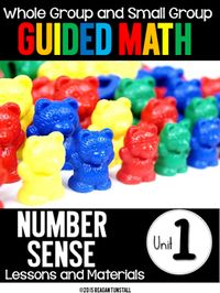 Guided math curriculum on number sense and number fluency. Help ywith learning numbers, number recognition, one to one correspondence, counting sets, greater and less, and building numbers. Included are warm-ups, whole group mini lessons, differentiated small group lessons, materials for lessons, reflection, and assessment for the entire unit. Perfect for kindergarten, first grade, and second grade. To learn more about "Guided Math", visit www.tunstallsteachingtidbits.com
