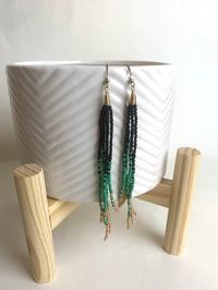 Excited to share the latest addition to my #etsy shop: Long beaded fringe earrings/jade/black/gold/turquoise/ light weight earrings/ boho https://etsy.me/34qBa7E #statementpiece #blackseedbead #boho #greenearrings #jadeseedbead #goldseedbead #fringeearrings #nativebead