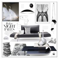 "Yin Yang Space: Before Night Falls" by theseapearl ❤ liked on Polyvore featuring interior, interiors, interior design, home, home decor, interior decorating, Dot & Bo, Flos, Kartell and GlucksteinHome