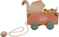 Wooden Swan Pull Toy Ornament