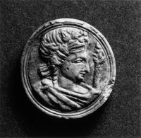 Medallion with the Head of a Maenad | 71.1102 | The Walters Art Museum