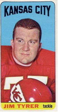 1965 Jim Tyrer Topps Trading Card 1965 Topps Trading Card for Kansas City Offensive Lineman Jim Tyrer.