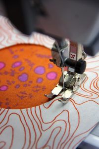 Campbell Soup Diary: Just Shy of 7" Tutorial - reverse applique drunkard's path blocks