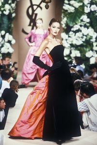 Carla Bruni for Yves Saint Laurent Couture Fall Winter 1995 Vintage Runway