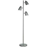 Metron Satin Chrome Metal 3-Light Tree Floor Lamp