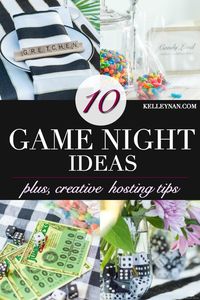 Game night ideas and tips, plus, what to serve, play, and ideas for prizes and themed details #gamenight #games #partyideas