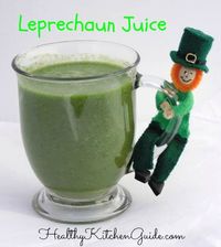 Leprechaun Smoothie Recipe – #StPatricksDay Fun For Kids via HealthyKitchenGuide.com #healthyrecipes