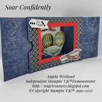 #theatrestagecard #morethanonefold #soarconfidently #stampinblends #handmadecards #createdaily #stampinup #angelawestland
