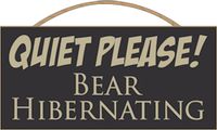 Quiet Please! Bear Hibernating