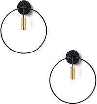 BOKT Modern Wall Light Fixture Mid Century Wall Sconces Metal Circular Wall Mount Light Vanity Light for Living Room, Bathroom, Hallway (Gold, 2 Pack) - - Amazon.com