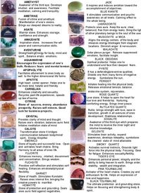 The healing qualities of crystals & stones- this makes it sound like we should have all of them on us at all times!