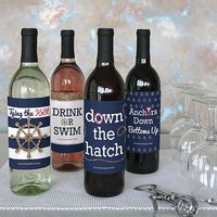 Last Sail Before The Veil - Bachelorette Party & Bridal Shower Wine Bottle Label Stickers | BigDotOfHappiness.com