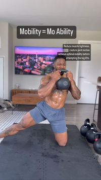 Adriell Mayes KETTLEBELL TRAINING on Instagram: "Strong but not for long ? Mobility training doesn’t make you soft I can still lift heavy with the best of them I just want to be able to do it for the rest of my life not just while I’m young. Your body is designed to move, and efficient movement involves numerous muscles and joints working together simultaneously So I pick exercise that have numerous muscles working together to produce efficient movement patterns. Ways to prep the body for