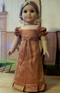 Copper Silk Dupioni Regency Gown- made for American Girl Dolls by Keepersdollyduds, via Flickr