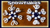 Easy Snowflake Christmas Ornaments - Loom Knitting