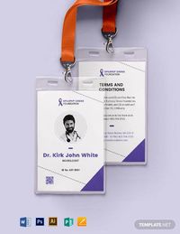 Epilepsy ID Card Template