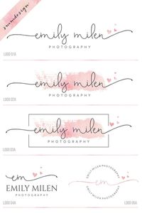 Estos logotipos son perfectos para fotógrafos, diseños de interiores, organizadores de eventos y bodas, pequeñas empresas y boutiques, artistas de maquillaje, blogueros y más. Al realizar su pedido, por favor incluya la siguiente información en la sección Nota a vendedor. 1. nombre que le gustaría