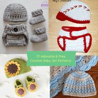 10 Adorable & Free Crochet Baby Set Patterns