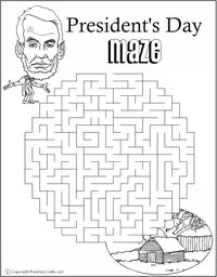 president's day coloring worksheet | Printable President's Day Word Puzzles Craft: