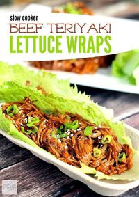 Slow Cooker Beef Teriyaki Lettuce Cups