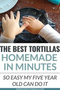 Make homemade tortillas from scratch easily with the right tools. Three recipes for Paleo, gluten free, and flour tortillas. I'm a busy mom and couldn't make tortillas any other way. #scratchtobasics #tortillas