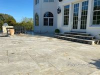 Our stone looks so much better now than it did before. Some of the seams near the edge of the pool are still fairly dirty from the muddy boots of our builders. I may go back with a toothbrush to try to remove that extra grime.