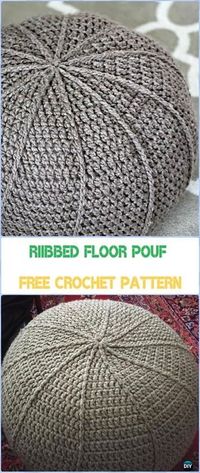 Crochet Floor Pouf Free Pattern - Ottomon #crochetgifts #christmas #gifts
