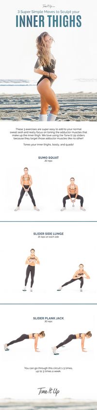 3 Super Simple Moves to Sculpt your Inner Thighs on ToneItUp.com