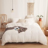 The Softy Pom Pom White Bed Set - King