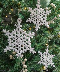 Beautiful Lacy Snowflake Ornaments