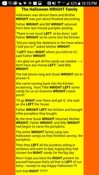 The Halloween Wright family story - pass item to left and right