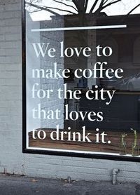 Market-Lane-Coffee #window #manifestation great unique idea for window, display, we love to make coffee for the city who loves to drink it