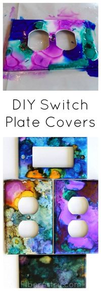 DIY Switch Plate Covers FiberArtsy.com long collage