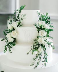 A bright white cake is a beautiful addition to your wedding reception!