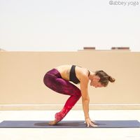 "Utkatasana • Chair Pose variation Surrender yourself within yoga, and give your body the satisfaction of feeling at ease with the help of breath, mental state and poses (easy or hard)
