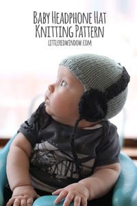 This is adorable. Free knitting pattern for Baby Headphone Hat littleredwindow.com