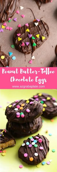 Peanut Butter-Toffee Chocolate Eggs