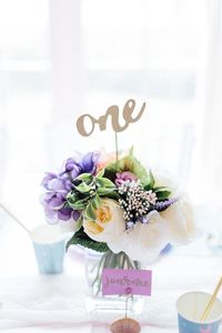 Floral Centerpiece from a Pastel Under the Sea Mermaid Party on Kara's Party Ideas | KarasPartyIdeas.com (27)