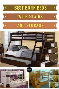 The Best Bunk Beds With Stairs And Storage That Make Bedrooms Look So Luxurious! Some even come with a trundle bed. #bed #bunkbeds #kidsroom #kidsbedroomideas