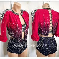 Ashley Wagner's newest custom Lisa McKinnon exhibition costume Look out!!! #lisamckinnon #costumedesigner #ashleywagner #starsonice #starsonice2017 #soi #soi17 #soifamily #teamusa #figureskating #skating #dance #designer #artist #design #costume #custom #show #bootylicous #hotpants #jacket #croptop #shoulders #epaulettes #modern #style #ootd #swarovski #crystalsfromswarovski #crystals @swarovski @ashwagner2010