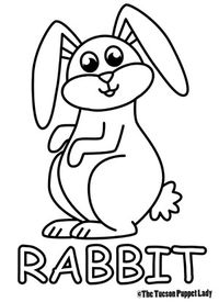 Free pdf download rabbit or bunny coloring page