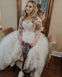 We're positive that this stunning and powerful Maggie Bride will stay at the front of our minds for a long time! Want to show off your own radiance and beauty in Harlem? Click through to see if it's your second "yes!" #realmaggiebride #maggiebride #offtheshoulderbridalgown #ballgownweddingdress #alineweddinggown #bodypositivity #harlemmaggiesottero #maggiesottero