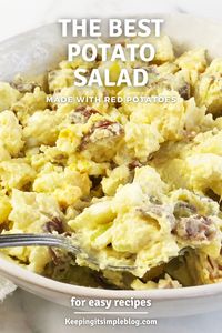 This easy to make and absolutely delicious potato salad is the best! Creamy and so full of flavor. A family recipe passed down for generations.