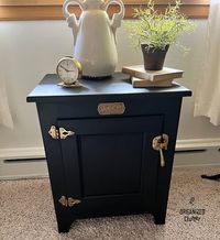 Garage Sale Ice Box End Style Table Upcycle