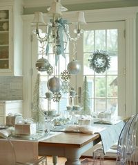 All Things Shabby and Beautiful Just painting the legs & skirt of the table