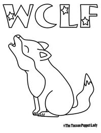 Free pdf wolf coloring page